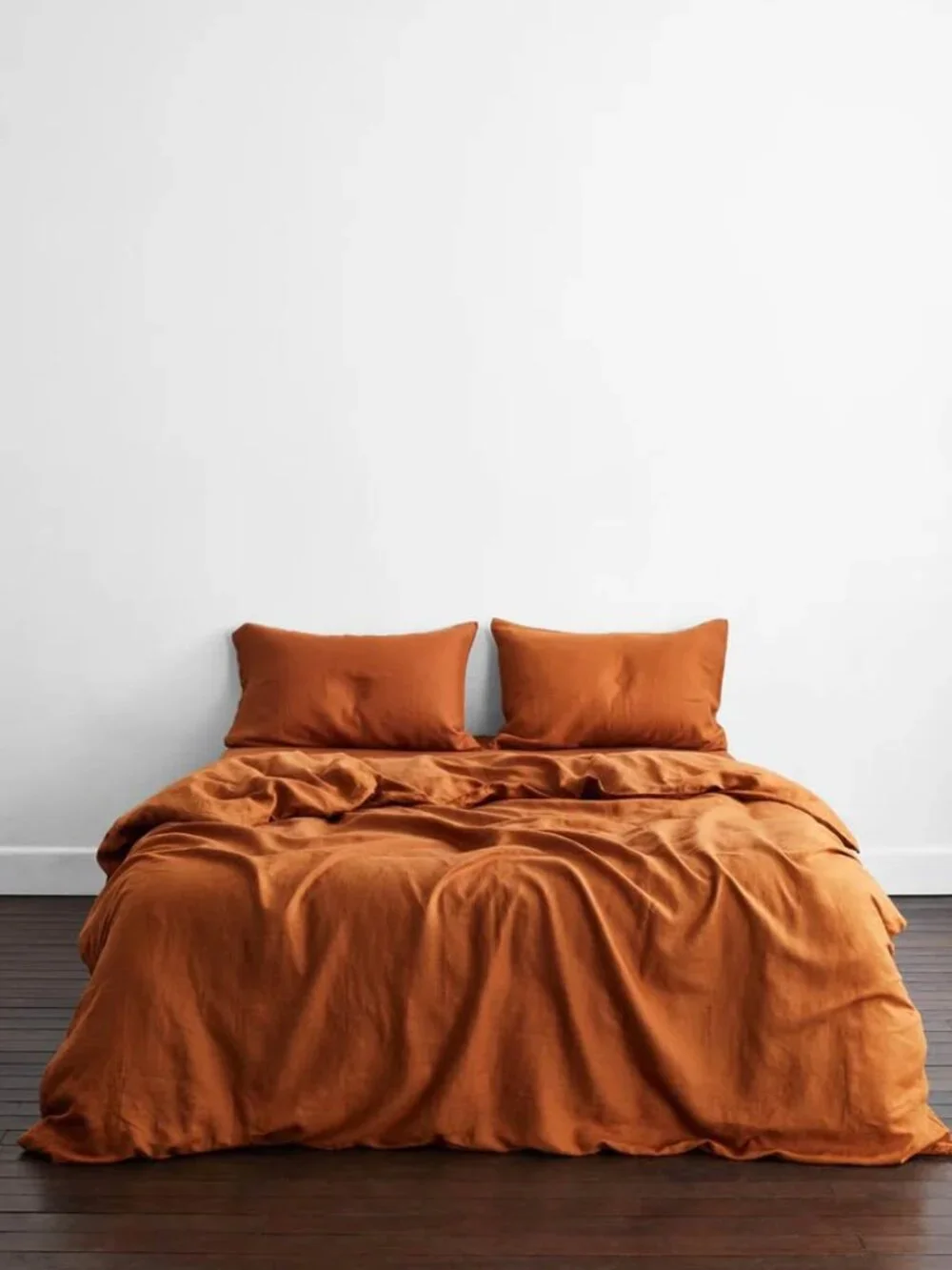 Bed Threads Rust Full/Queen 100% French Linen Duvet Cover